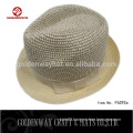 dark color men's straw hat flat brim bowler hats cheap for promotional